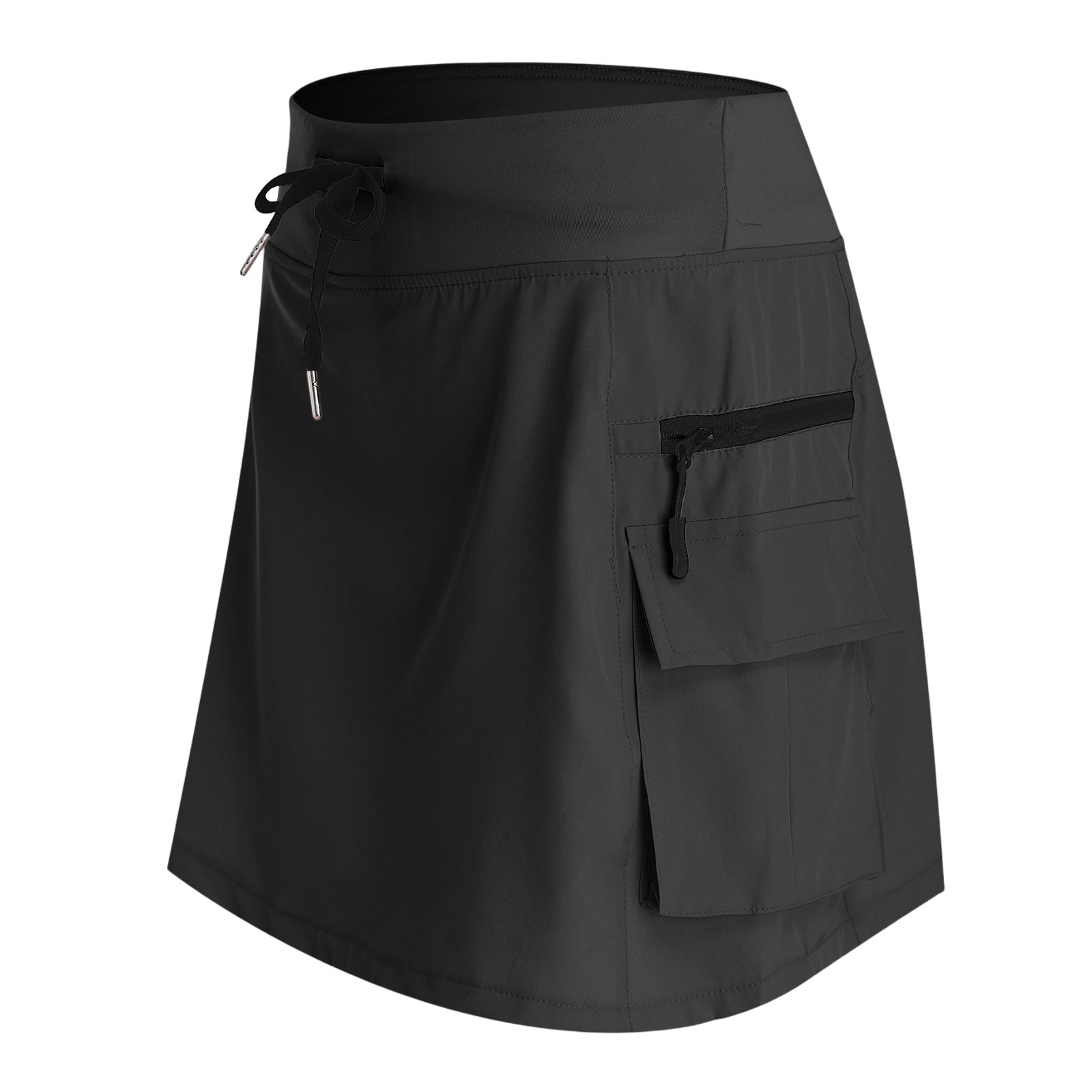 Jupes cargo 2-en-1 pour femmes avec short intégré, taille haute élastique, pour le tennis, le sport, l'entraînement, la randonnée, et les tenues décontractées – Vêtements pour femmes