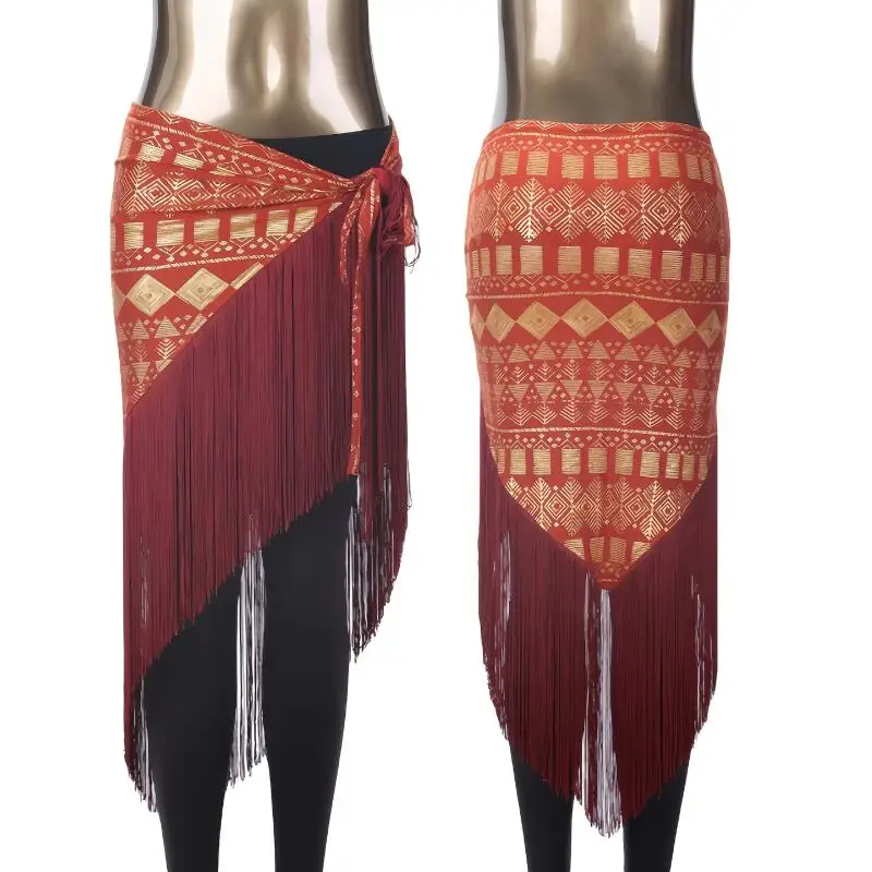 Nouvelle Écharpe Longue Élégante pour Femme, Style Rétro, à Pompons, Estampage Doré, Accessoire de Danse