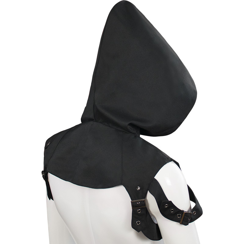 Écharpe de Capot d'Halloween Steampunk, Cache-Cou, Accessoire de Cosplay, Équipement de Casque pour Adulte, Homme et Femme, Noir