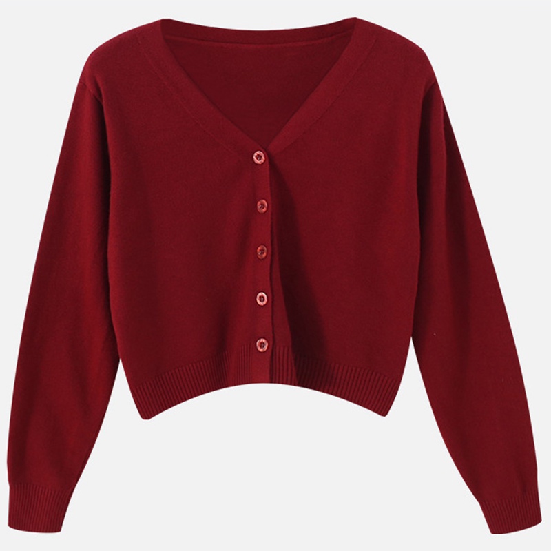 Cardigan multicolore à manches longues pour femmes, pull court, tricoté à la mode, vêtements féminins, hauts doux à col en v, manteau toutes saisons, 2026
