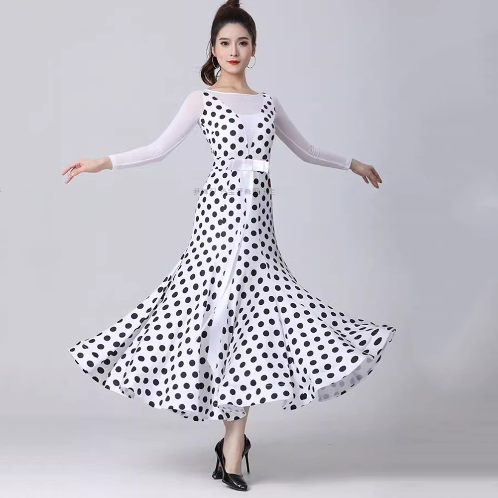 Robe de danse de salon élégante pour femmes, vêtements de valse standard nationale, grande balançoire, tango, performance moderne, costume de scène