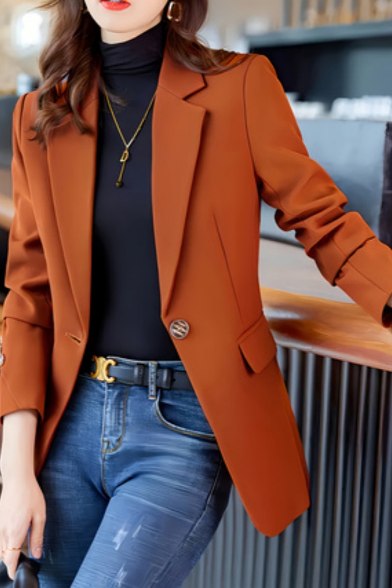 Veste de costume à la mode pour femmes, Blazer élégant et tendance, tenue de bureau décontractée