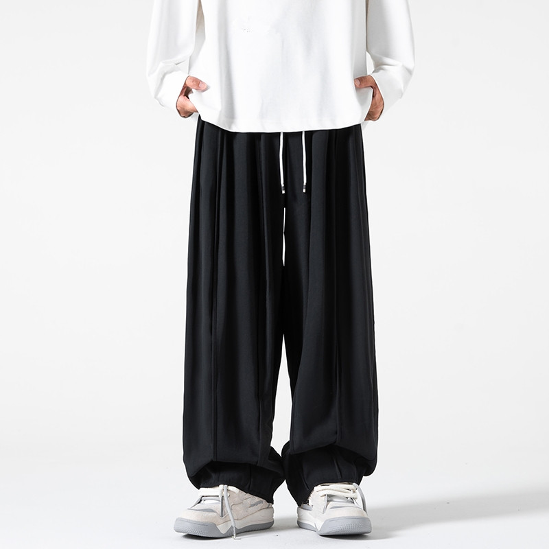 Pantalon à Jambes Larges pour Homme, Sarouel, Couleur Unie, Harajuku, Streetwear, Décontracté, Unisexe, FJPlus, Taille 5XL