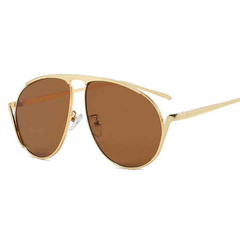 Lunettes de soleil rondes rétro de haute qualité pour femmes et hommes, mode féminine de luxe surdimensionnées, nuances UV400, nouvelle collection