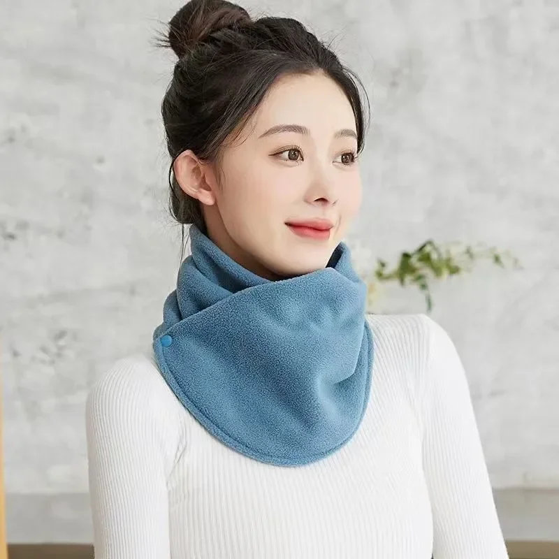 Nouveau agneau polaire pour femmes foulards hiver chaud faux col écharpe en peluche bavoir Snood femme coupe-vent enveloppement cou Protection polaire