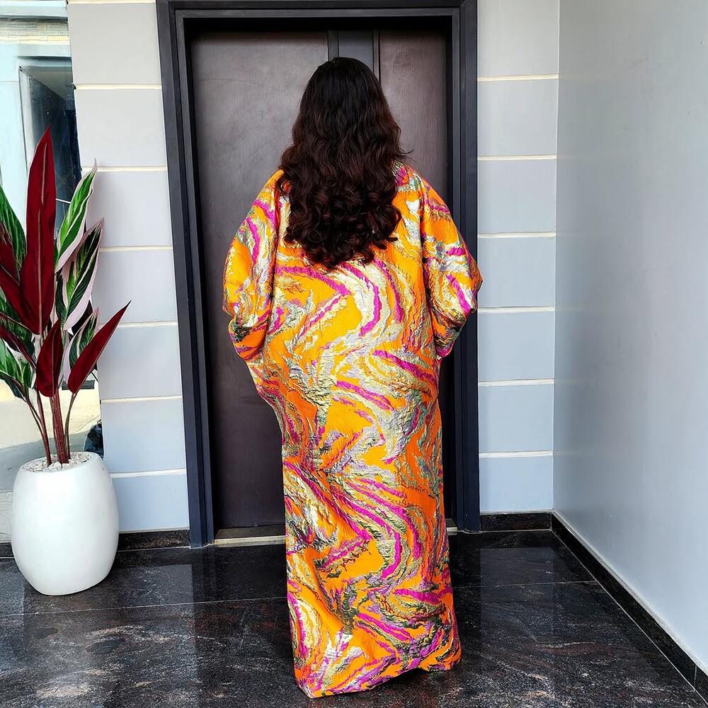 Nouvelle Collection : Robes Africaines pour Femme, Robes de Soirée en Tissu Jacquard à la Mode, Robes Élégantes et Luxueuses pour Femme, Kaftan pour Femme