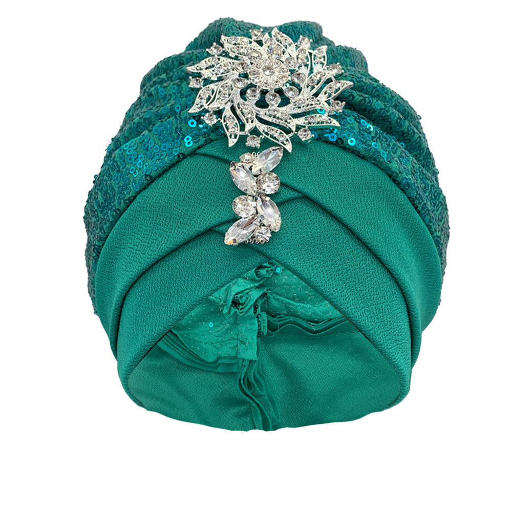 Bonnet turban de luxe avec biscuits pour femme, écharpe de sauna musulmane, enveloppes de tête douces et confortables, bonnet