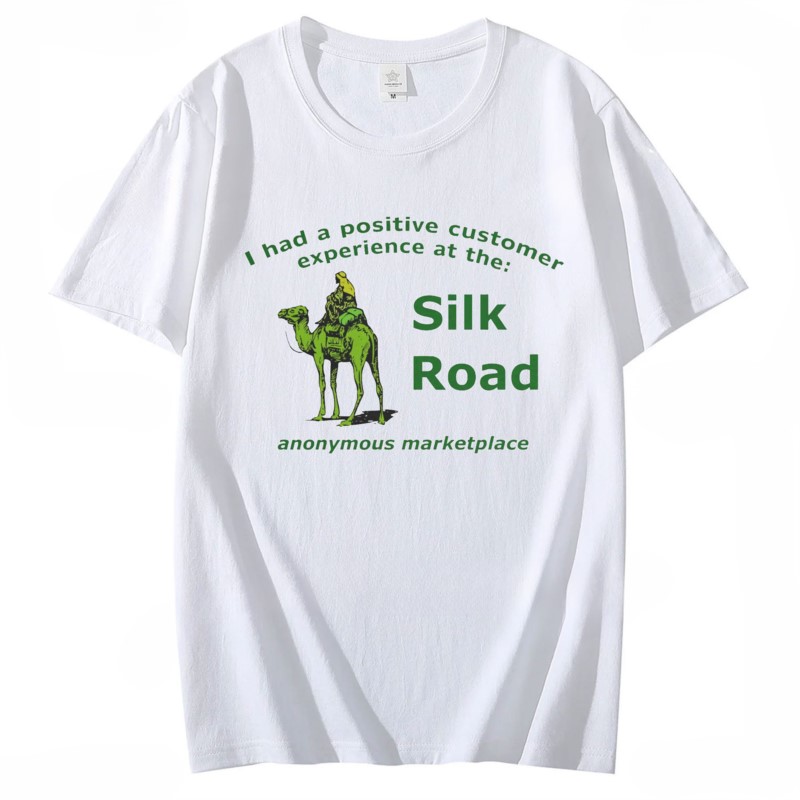 T-shirts d'été The Silk Road Movie pour hommes et femmes, vêtements tendance avec logo Silk Road, Deep Dark Web, Darknet, marché anonyme.