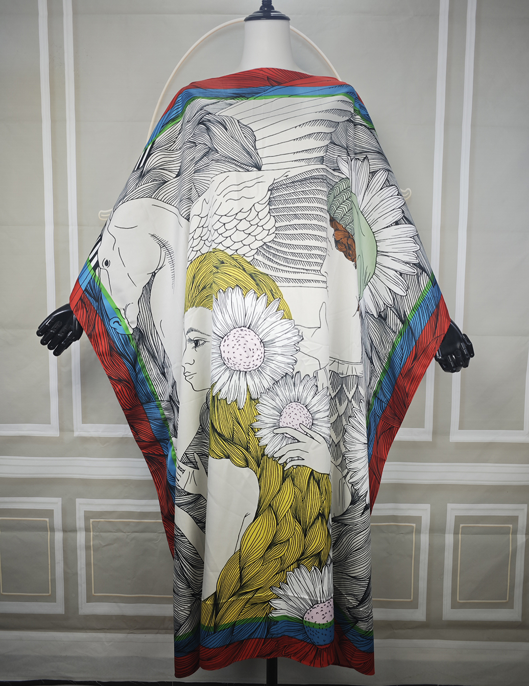 Robes africaines pour femmes, mode d'été, imprimé Animal, sergé, soie, Kaftan, surdimensionné, Boho, Sexy, Boubou de plage