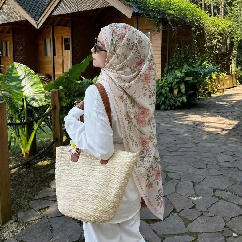 Écharpes en coton et lin imprimées, longs châles, hijab, foulard musulman pour femme, turban islamique, mode estivale, bandeau féminin 180*70cm