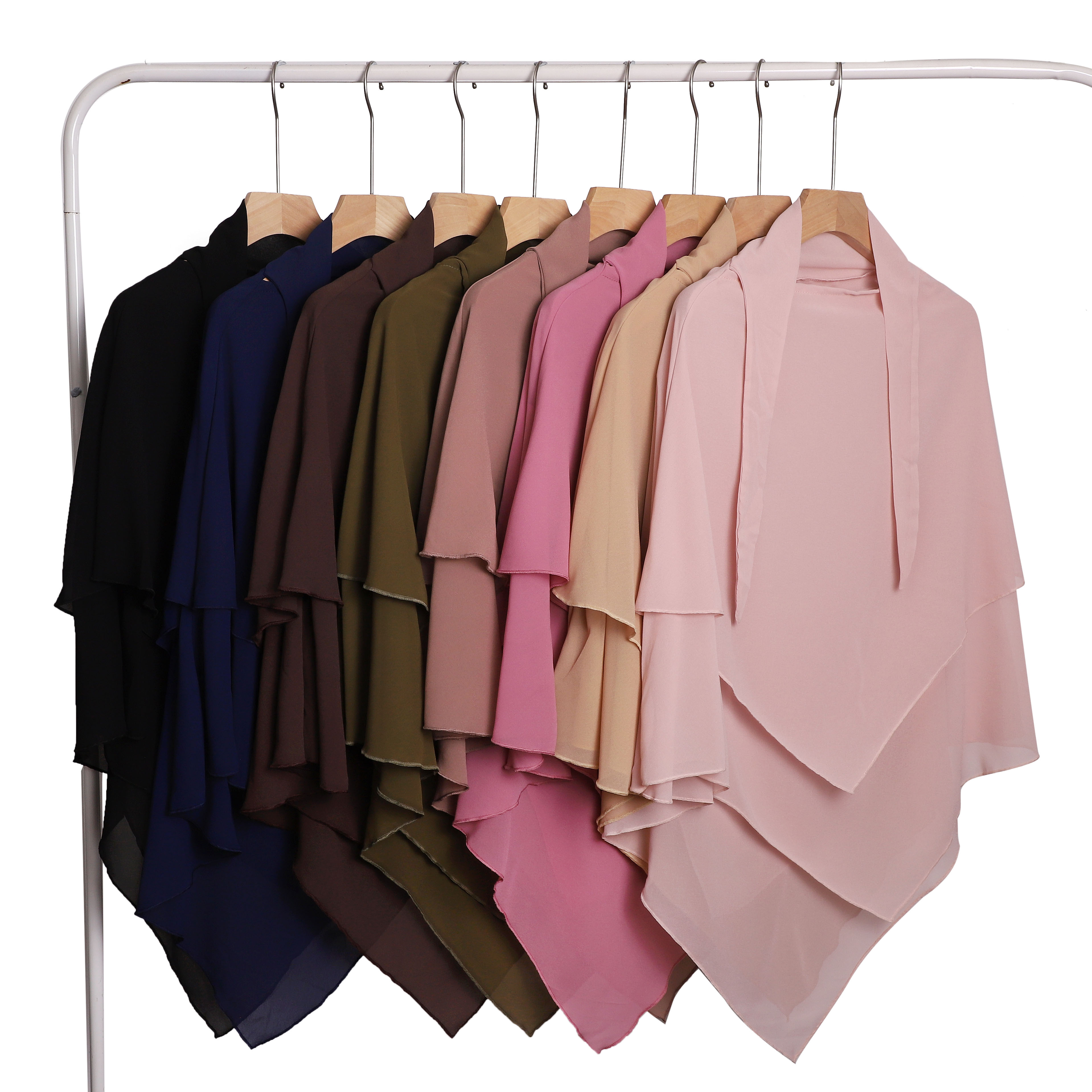 Foulard instantané double couche en mousseline de Malaisie pour femmes musulmanes – Voile respirant en mousseline – Grande vente