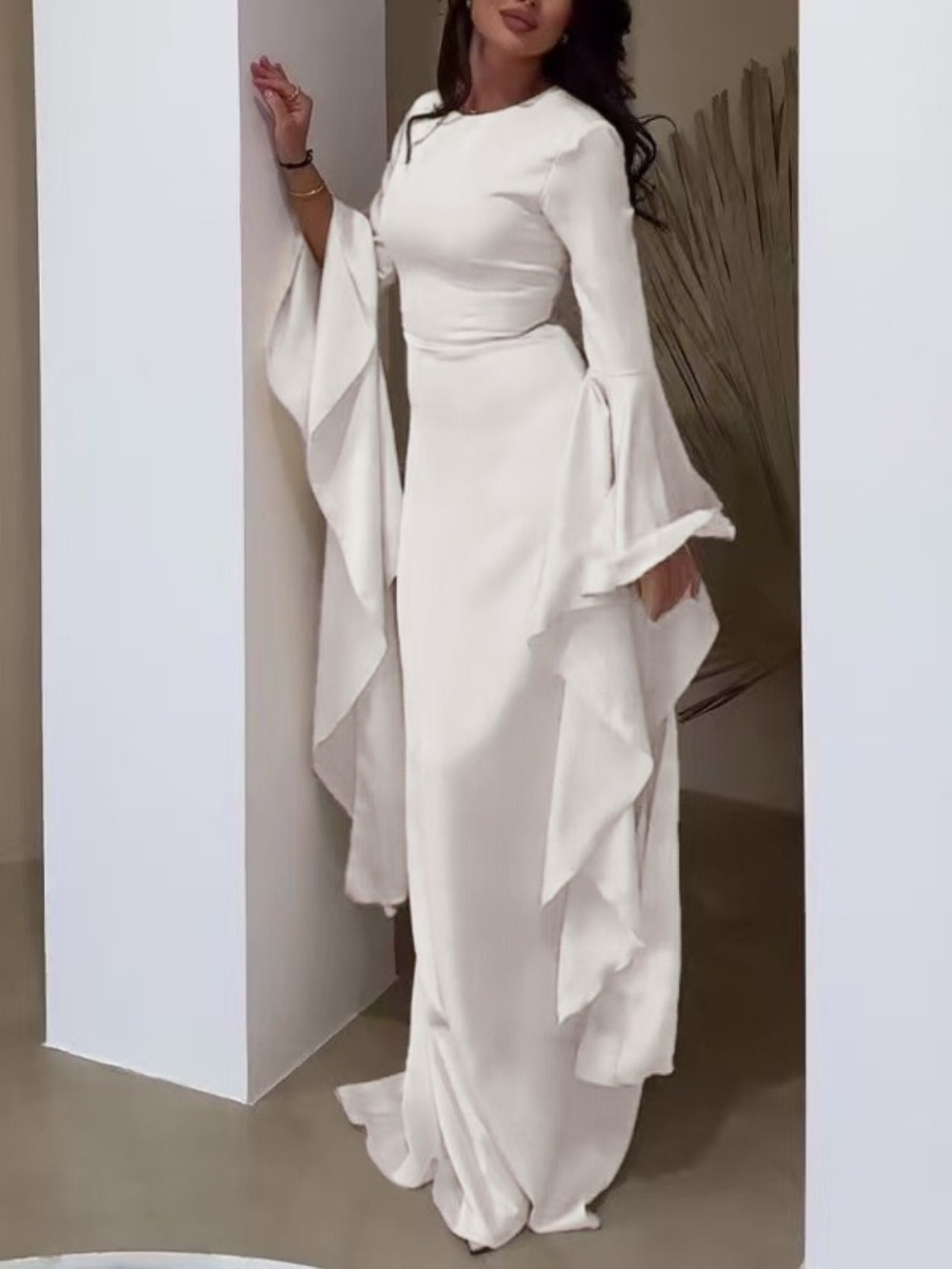 Eid femmes musulmanes Robe Abaya manches évasées robes Largos fête Caftan Jalabiya Ramadan robes longues dubaï caftan Robe arabe 2025