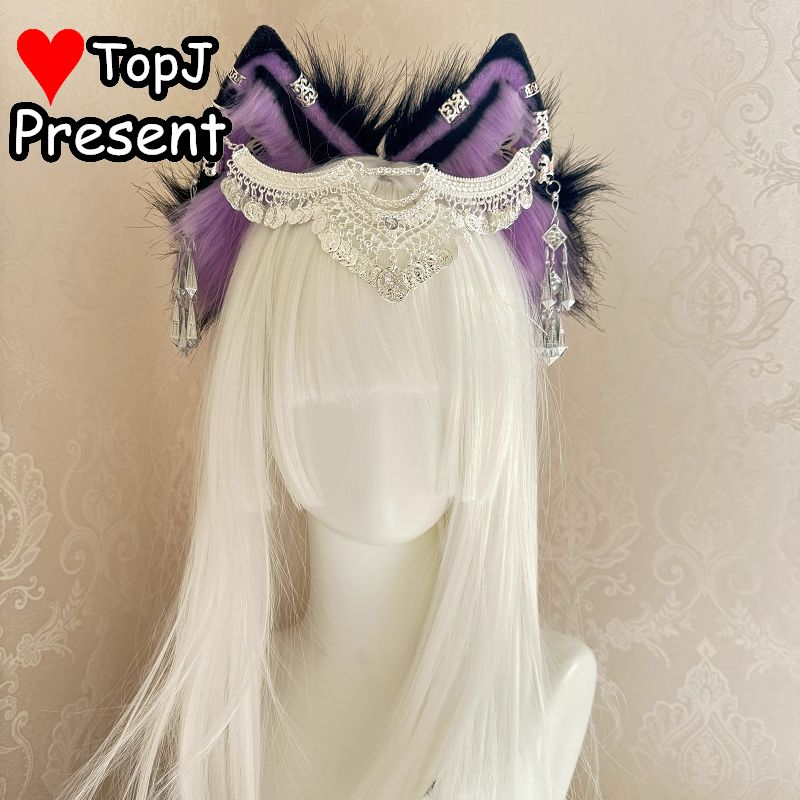 Halloween Punk gothique Lolita loup oreille cerceau de cheveux Vampire diable corne bête oreille chapeaux sous-culture cheveux accessoires Cosplay accessoires