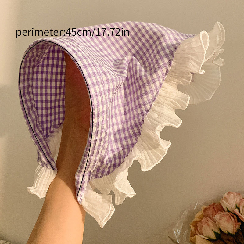 Boho bandeaux dentelle Tartan cheveux cravate élastique bandeau Floral tête foulard cheveux foulards Bandanas pour femmes filles