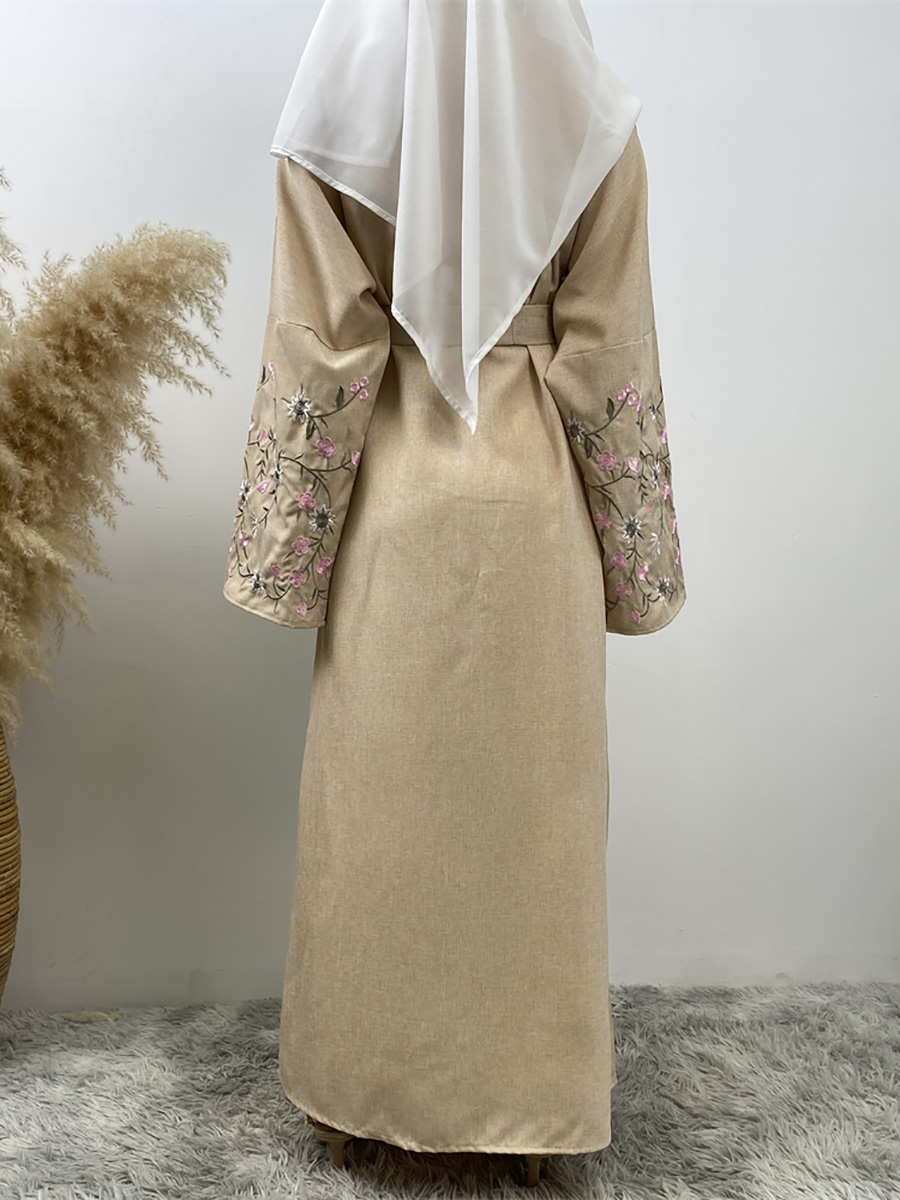 Abaya noire brodée pour femmes musulmanes, kimono de luxe, Islam, caftan marocain, robe de Turquie, cardigan pour Ramadan, Dubaï