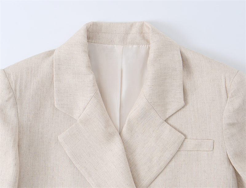 Blazer court blanc pour femme, nouvelle collection été 2026, à manches courtes, orné de dentelle, sexy, tendance et polyvalent