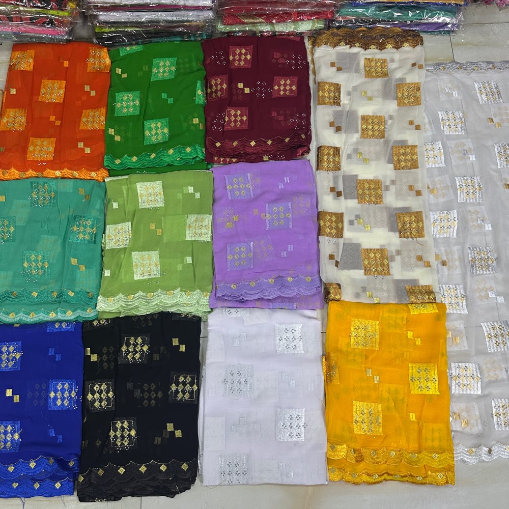 Nouveau Foulard Dubaï 2026 pour Femmes Musulmanes, Grand Hijab en Chiffon Africain, Hijab Islamique, Pashmina, Turban, Voile Brodé, Châles