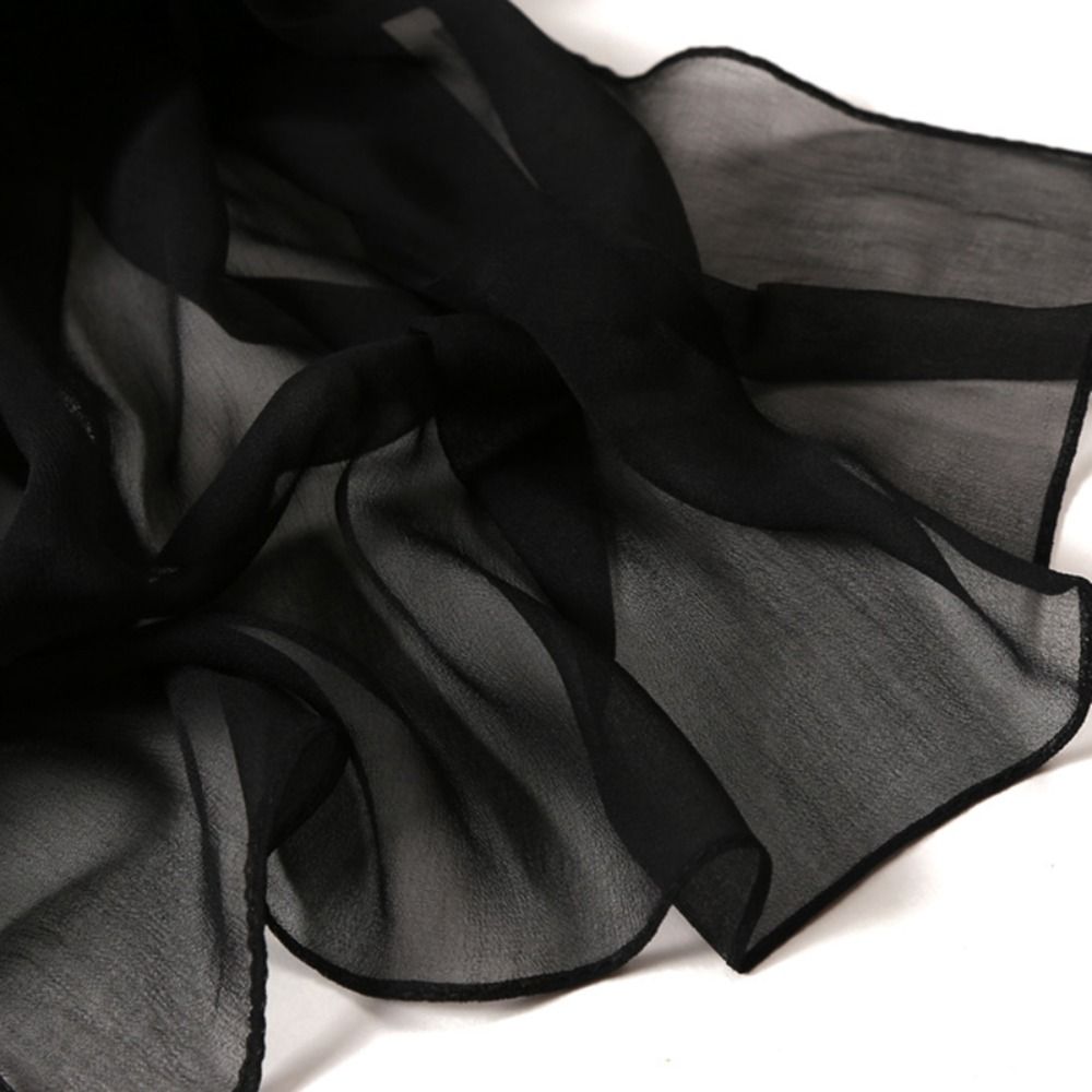 Écharpe en mousseline de soie pour femme, couleur unie, châles et étoles longs et fins, doux, respirants, protection solaire pour la plage, hijab