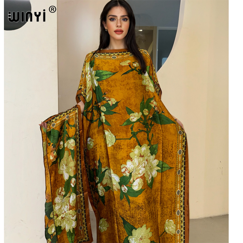WINYI robe traditionnelle africaine musulmane pour femme abaya dubaï caftan de luxe robe de soirée élégante robe Maxi longueur couvertures de plage