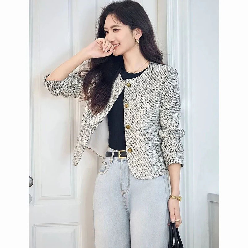 Nouvelle veste femme 2025 printemps automne élégant Version coréenne femme manteau Design sens tempérament à manches longues dames manteau