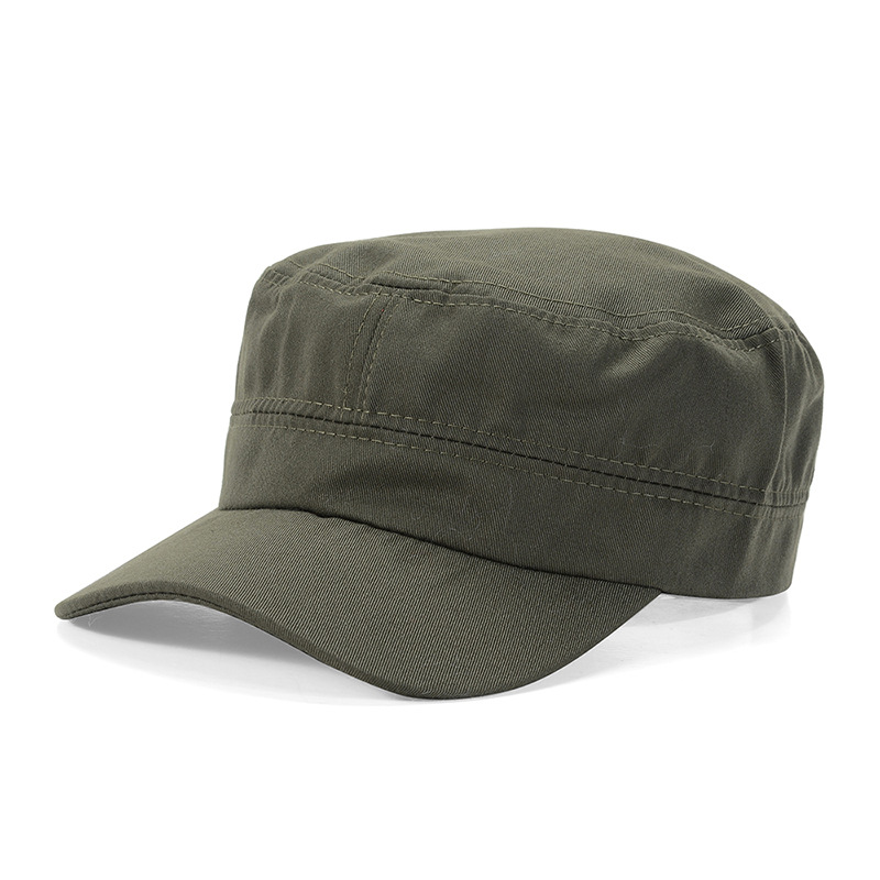Chapeau militaire plat pour homme, simple et polyvalent, chapeau pour homme d'âge moyen, printemps et automne, style décontracté et tendance, nouveau modèle