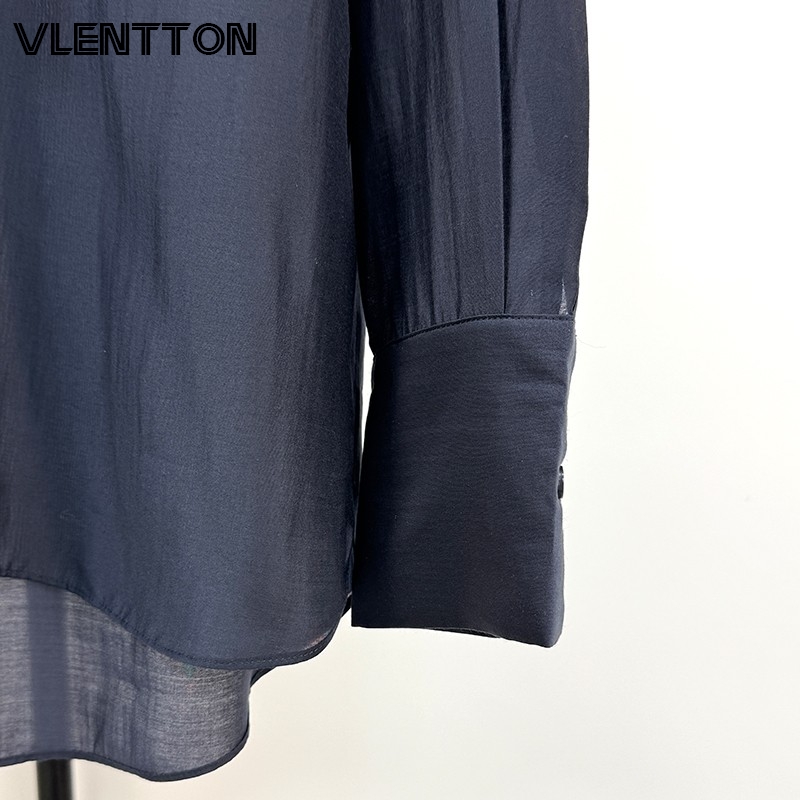 Chemisier en satin pour femme, manches longues, élégant, chemise de bureau, col noué, coupe ample, couleur unie, haute qualité