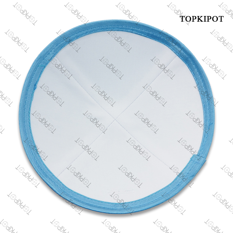 Kippa bleu lac personnalisée pour Bar Mitzvah et Brit Mila – Chapeau ethnique juif