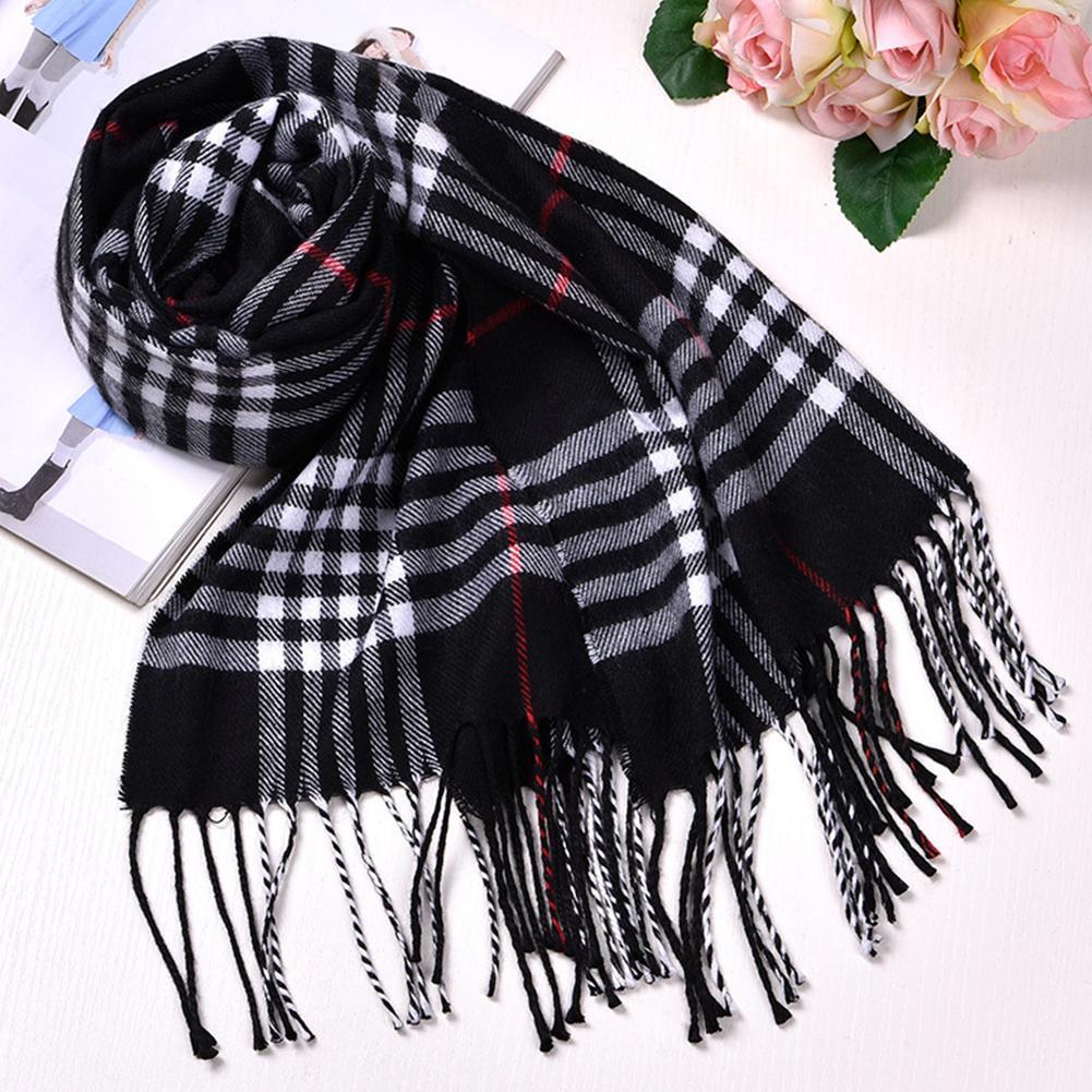 Écharpes d'hiver de Style britannique, châles de Couple en Faux cachemire, enveloppes chaudes en tricot pour hommes et femmes, best-seller d'automne/hiver