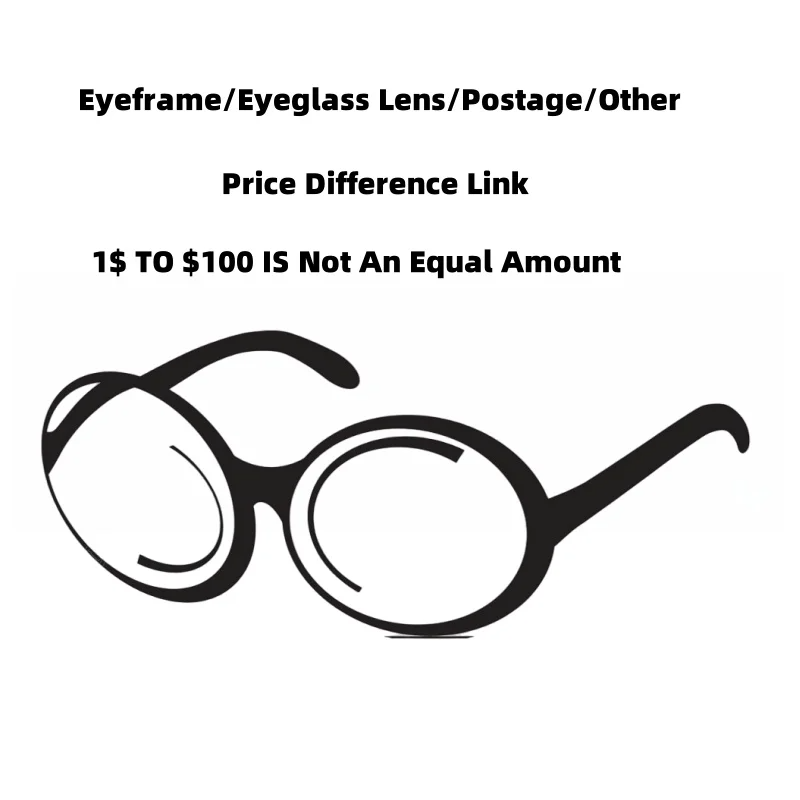 Montures et verres de lunettes pour hommes et femmes, lien pour la différence de prix, frais d'expédition, autre lien pour la différence de prix