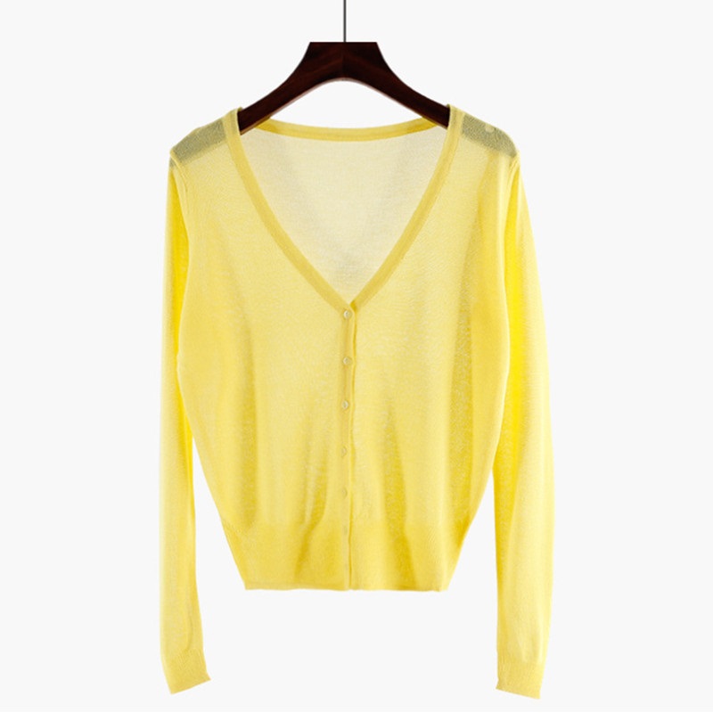 Cardigan femmes pull tricoté printemps automne été Protection solaire vêtements femme Cardigans femmes mince veste manteau dames hauts