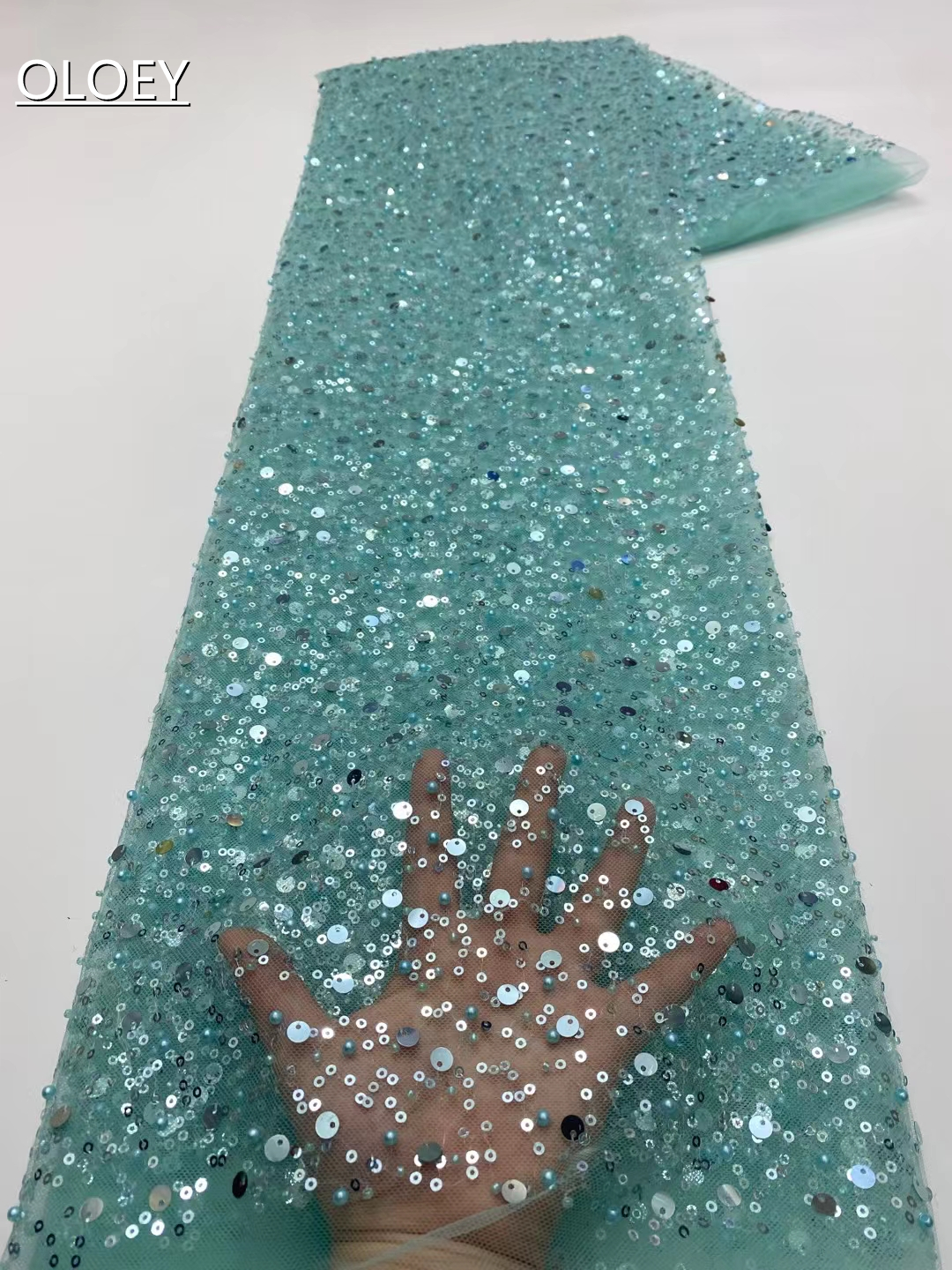 Tissu de dentelle africaine élégante brodée de perles et de sequins nigériens pour mariage et fête 2026 XZX3266