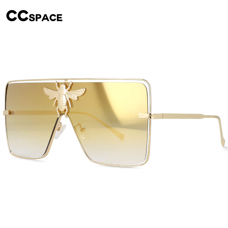 51008 luxe métal grande abeille lunettes de soleil hommes femmes marque lunettes carrées hommes luxe lunettes de soleil Uv400 lunettes de mode