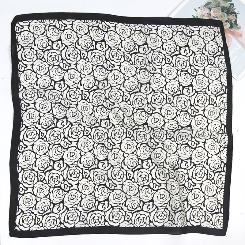 Foulard imprimé tendance pour femme, écharpe en soie, bandeau, bandana, foulards carrés de 70 cm pour femme, hijab, 6 couleurs
