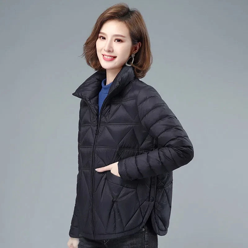 Manteau matelassé décontracté pour femme, léger, court, en duvet et coton, nouvelle mode, grande taille, automne, 2026