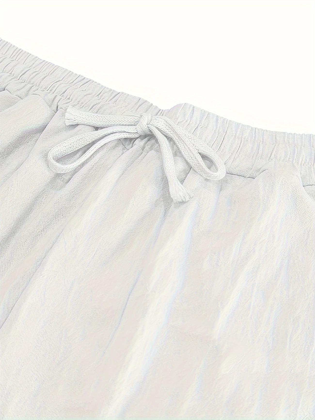 Pantalon ample en coton et lin pour homme, confortable, respirant, décontracté, à jambes larges, pour l'été