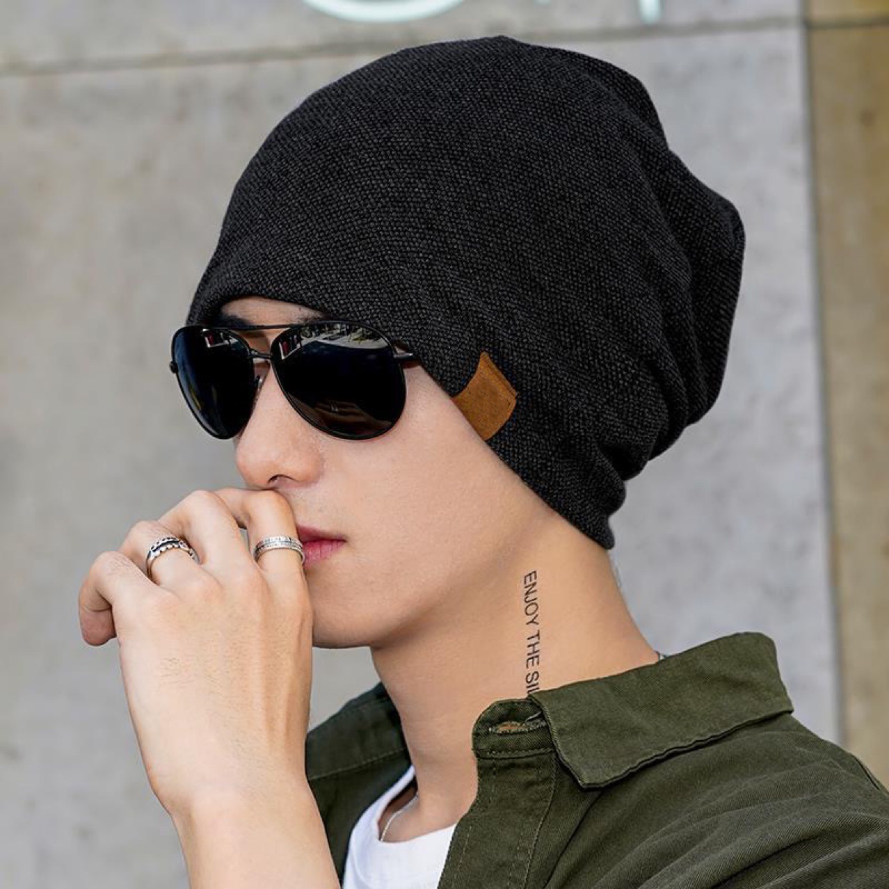 Bonnet ample unisexe pour hommes et femmes, bonnet pull chaud, casquettes Skullies décontractées, rétro, hip hop, automne, hiver