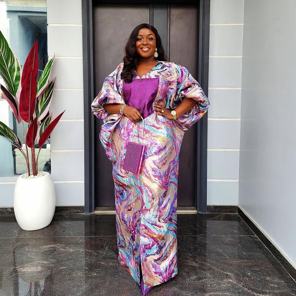 Nouvelle Collection : Robes Africaines pour Femme, Robes de Soirée en Tissu Jacquard à la Mode, Robes Élégantes et Luxueuses pour Femme, Kaftan pour Femme