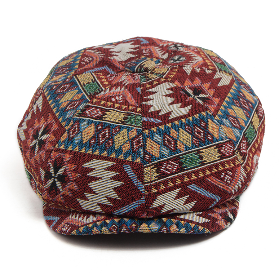 Casquette Gavroche Bohème à Motif Ethnique Aztec, Casquette Plate Géométrique Vintage, Bérets Décontractés pour Hommes et Femmes, Casquette Ivy à Visière Unisexe Réglable