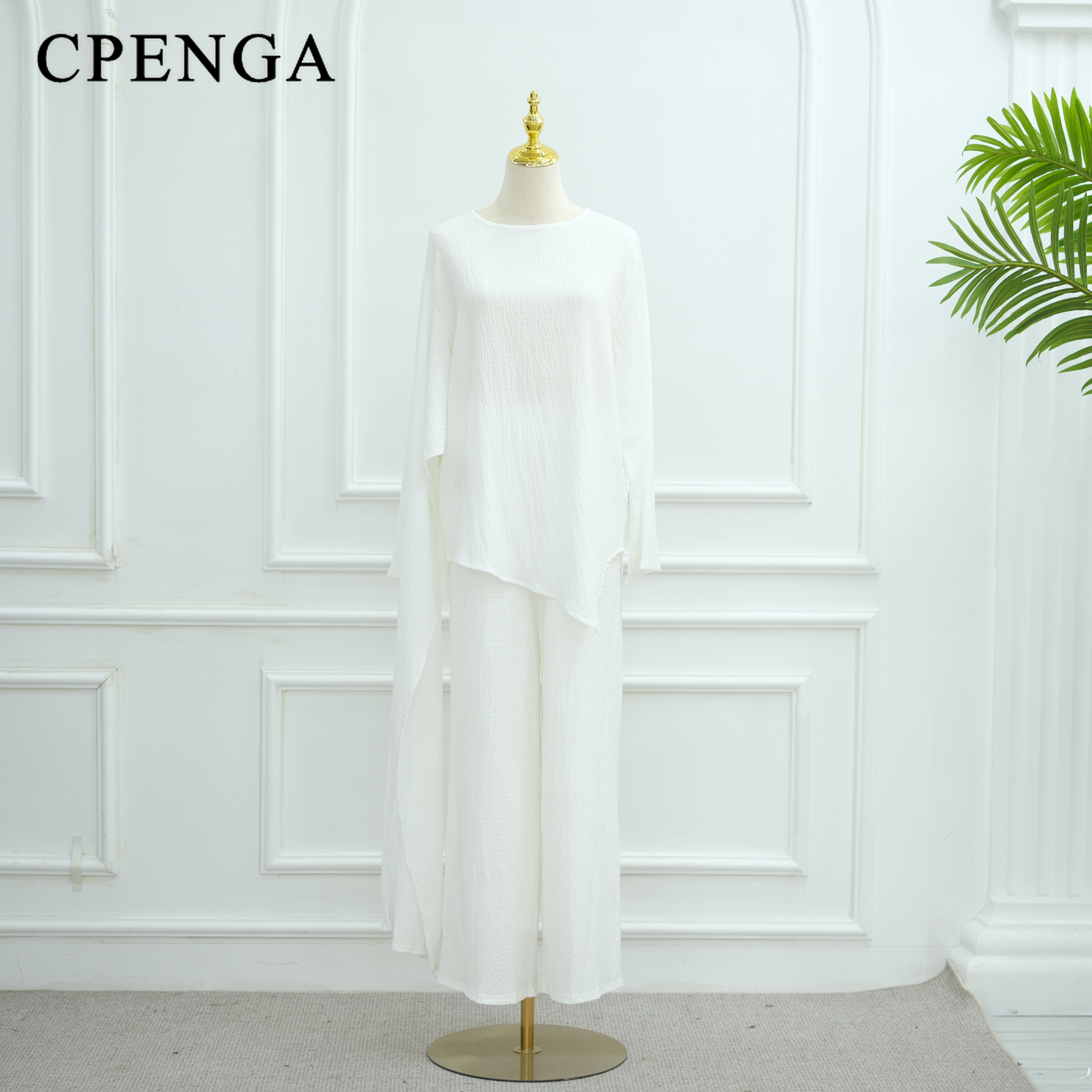 Eid – ensemble Abaya pour femmes musulmanes, élégant, dubaï, couleur unie, Cardigan boutonné et pantalon, tenue modeste islamique, vêtements turcs, 2025