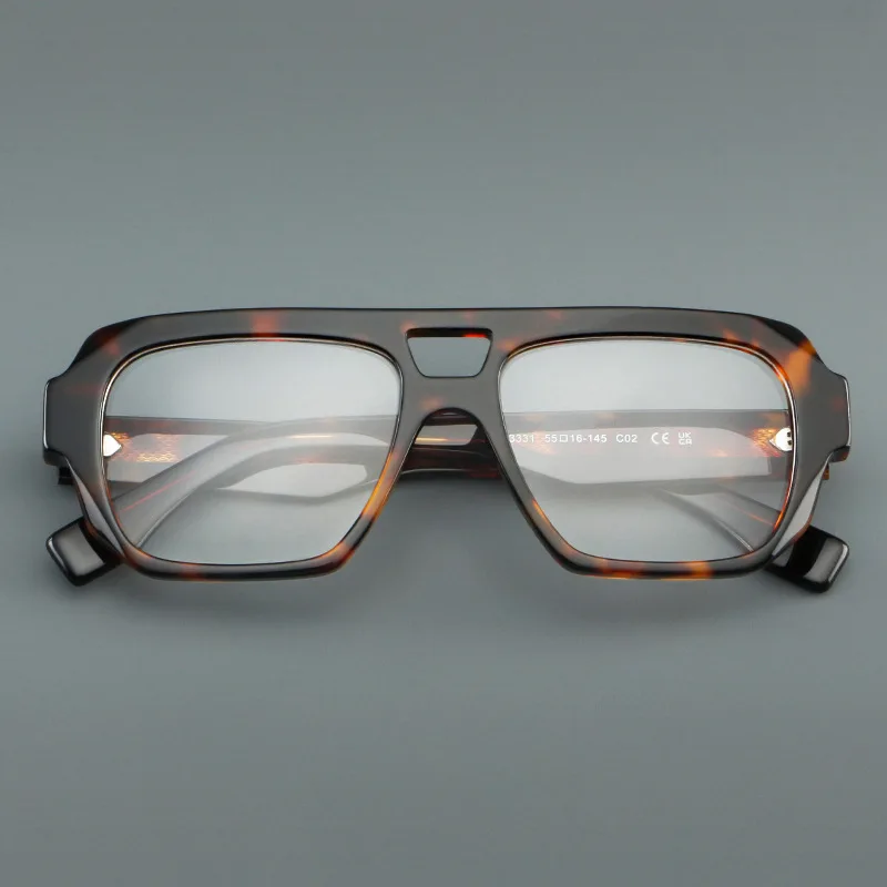Monture de lunettes en acétate à Double pont, monture de lunettes carrée rétro pour hommes et femmes, marque de luxe, Design de mode féminine