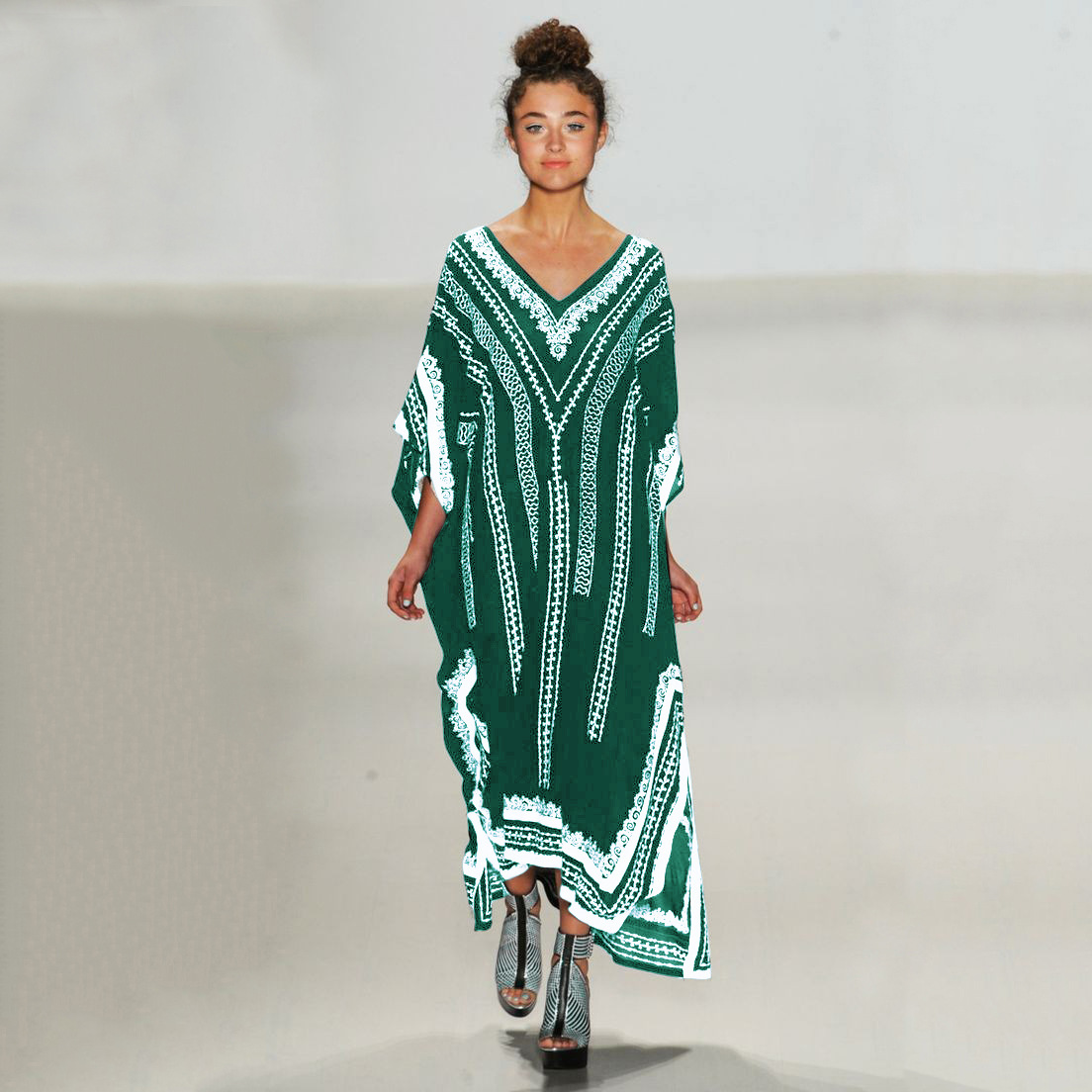 Couverture de plage pour Bikini d'été pour femmes, imprimé noir et blanc, Robe de vacances, chemise de protection solaire, nouveauté 2023