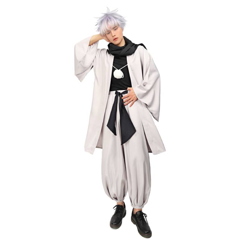 Veste kimono DAZCOS pour hommes avec écharpe, costume de cosplay d'anime, tenues pour adultes, kimono japonais, vêtements pour Comic-Con et carnaval
