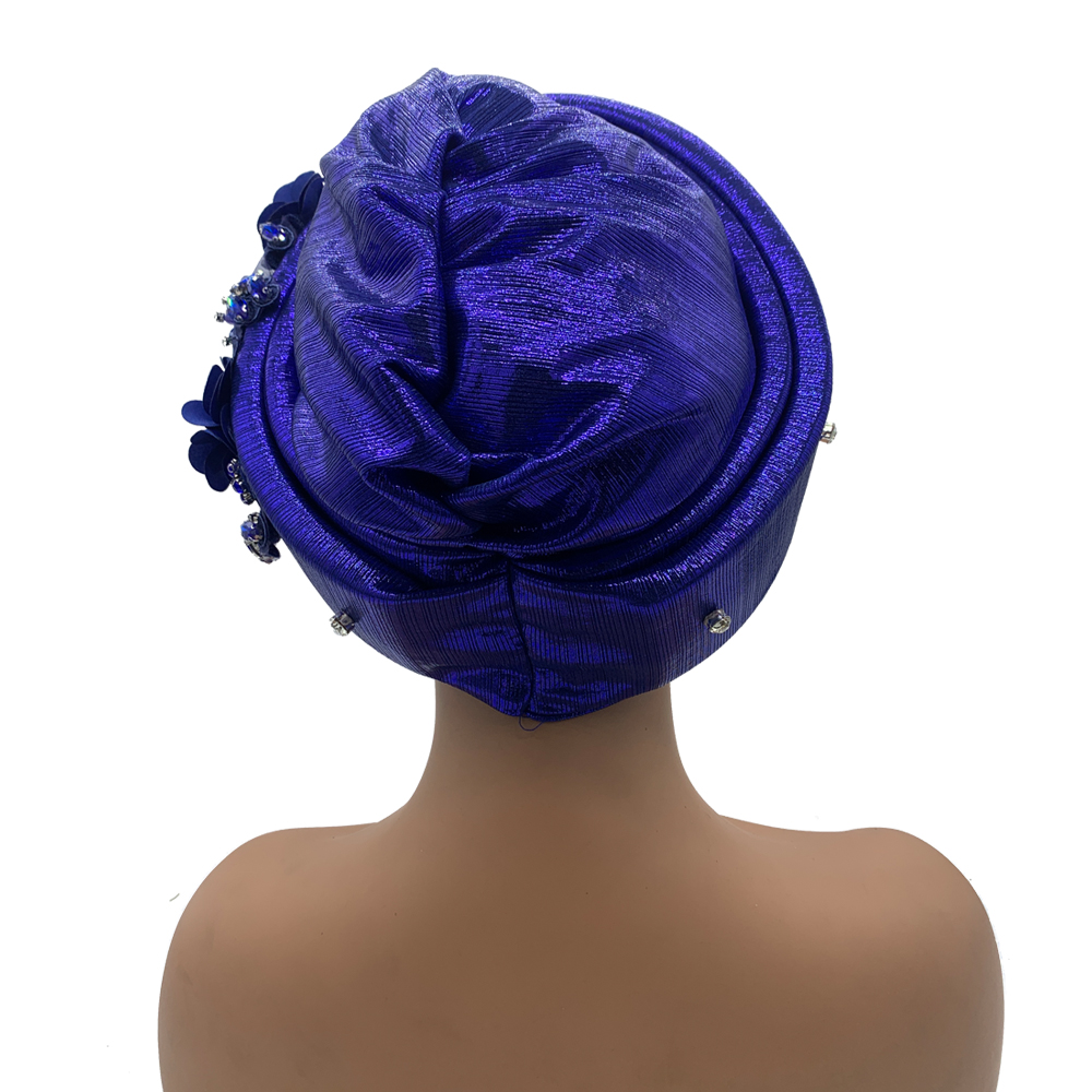 Turban Africain Prêt à vitation pour Femme, Bouquet Exquis, Cravate de Sauna, Nigeria