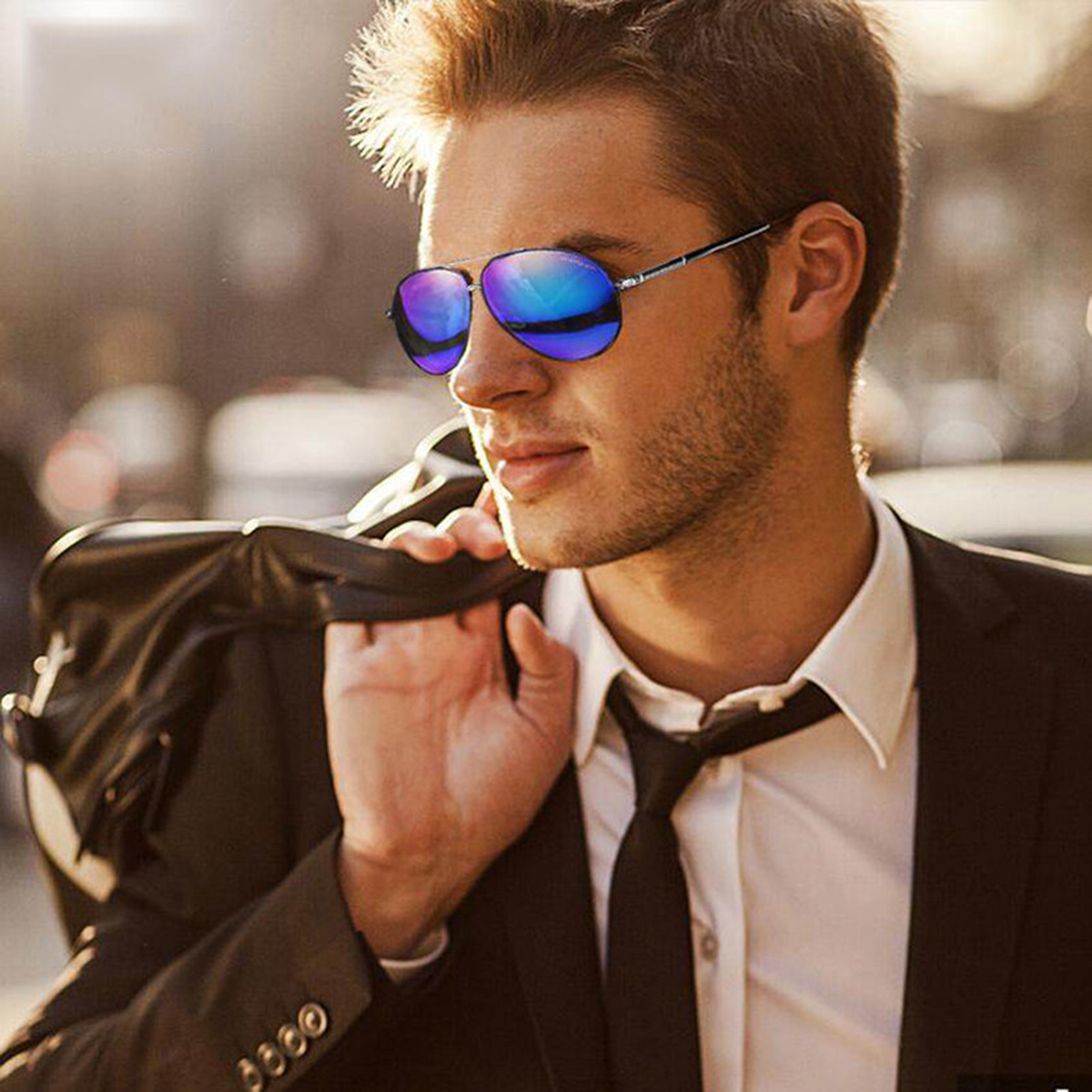 Lunettes de soleil pour hommes, vision de jour et de nuit, conduite, pêche, anti-UV, lunettes de soleil tendance pour hommes, protection solaire authentique