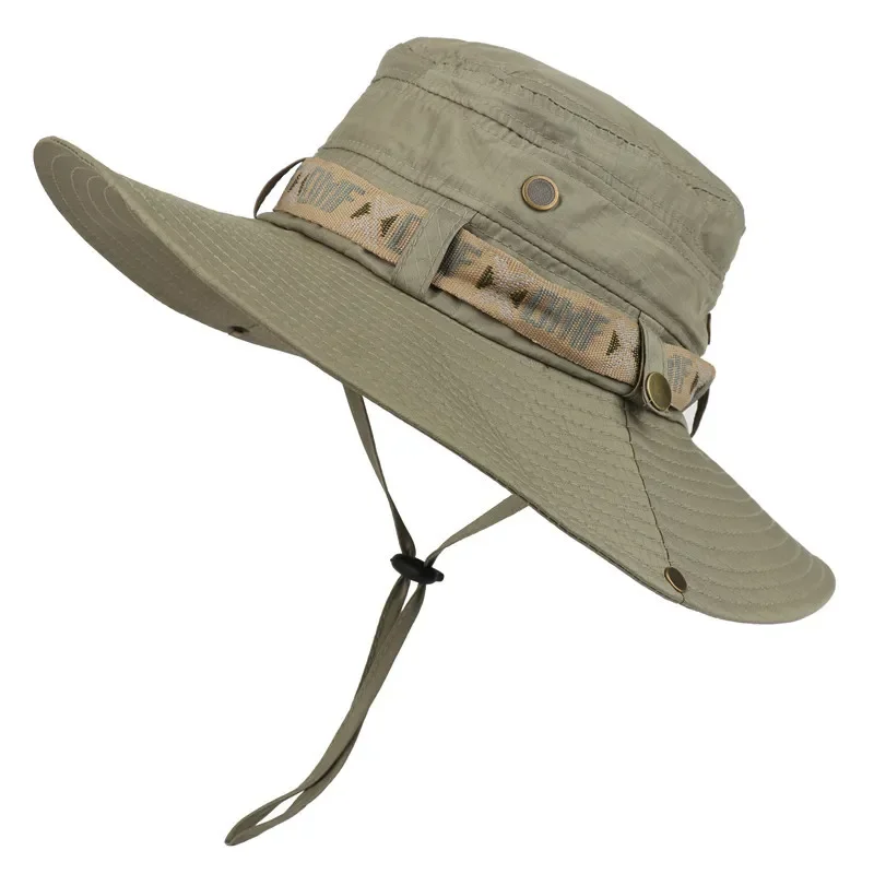 Chapeau seau d'été pour hommes, Protection UV en plein air, à large bord, Panama, Safari, chasse, randonnée, chapeau de pêcheur en maille, casquette de Protection solaire de plage