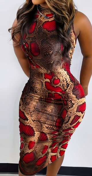 Robe élégante pour femmes, grande taille, décontractée, imprimée, adaptée au travail quotidien et aux soirées