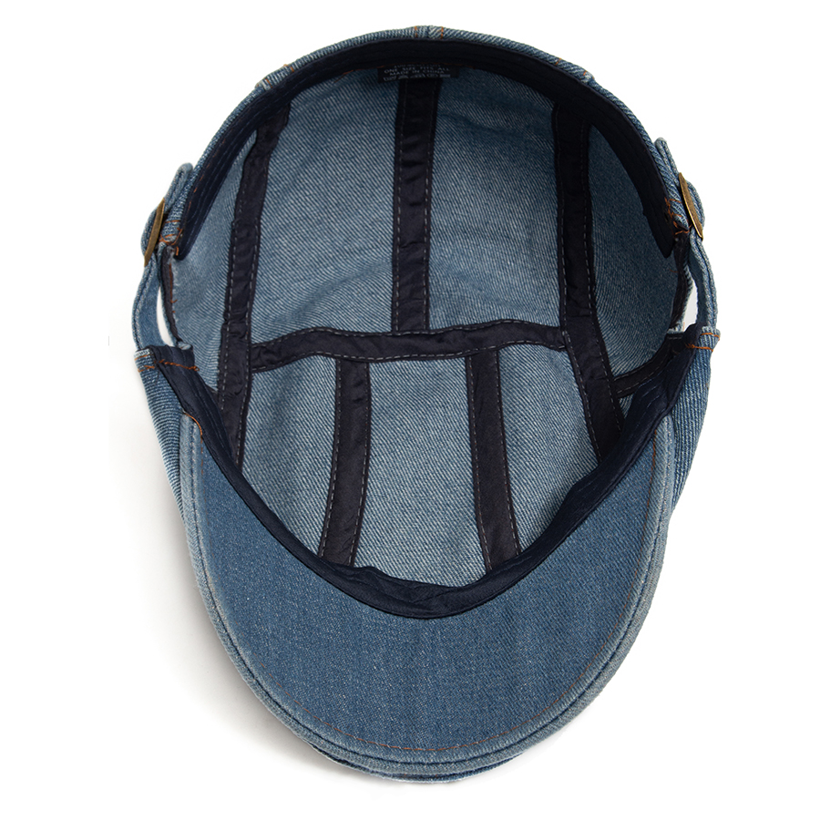 Béret femme mode Denim Vintage casquette gavroche pour hommes été solide lavé casquettes plates décontracté femme visière chapeau unisexe réglable