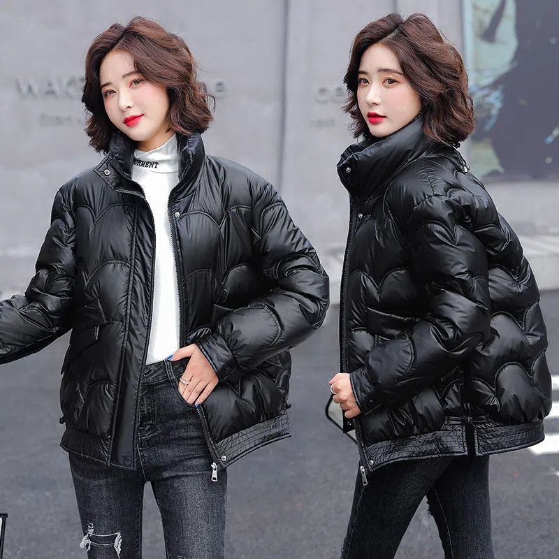 Doudoune brillante pour femme, manteau en coton rembourré, parkas optiques chaudes, vêtements d'extérieur pour femmes, hiver, nouveau, 2023