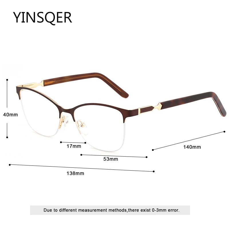 Lunettes carrées vintage pour femmes, montures de lunettes, œil de chat, demi-lunettes minces, presbytie avec dioptrie