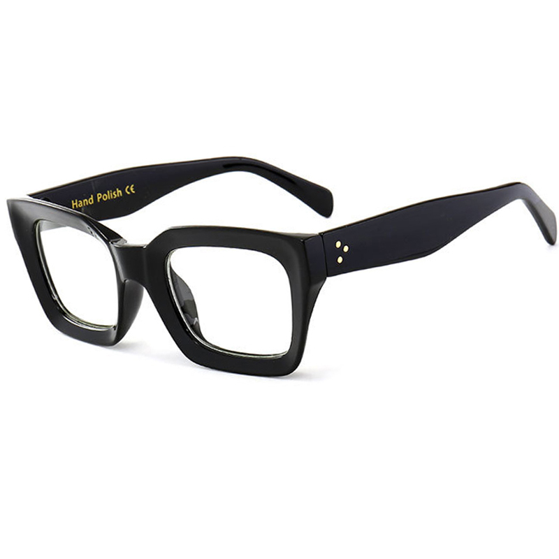 Lunettes carrées noires nouvelles femmes hommes rétro clair lentille lunettes ultralégères acétate optique transparente lunettes montures lunettes